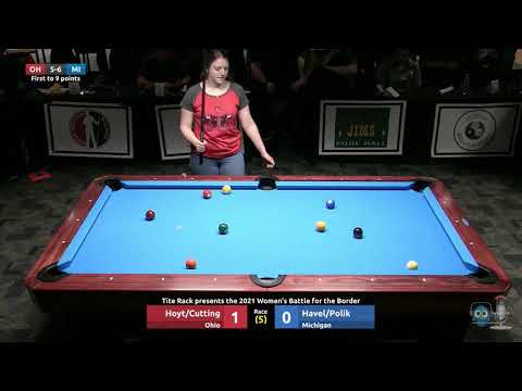 #12 - 9 Ball - Hoyt/Cutting vs Havel/Polik - 2021 Women's Battle for the Border