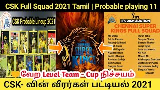 CSK Team Full Squad 2021 Tamil | Csk playing 11 2021 | Csk latest news Tamil| Tamil cricket news