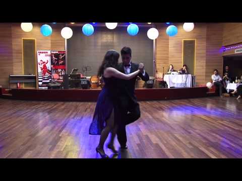  Sebastian Achaval  and  Milena Plebs  are  dancing  to  a  tango  at  Shanghai Tango Marathon  in  2013