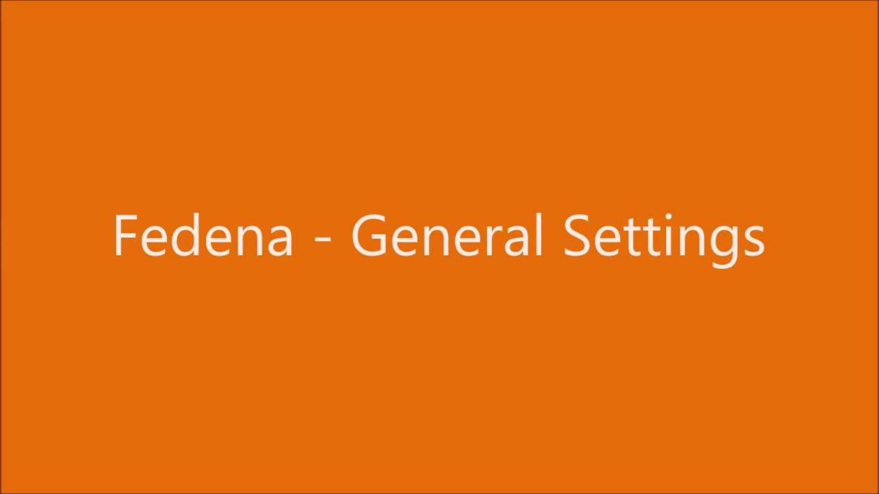 Fedena - General Settings