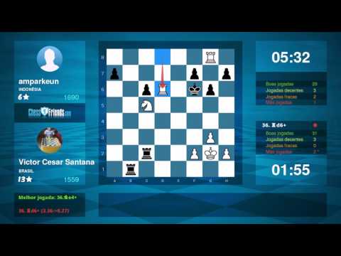 Chess Game Analysis: Victor Cesar Santana - amparkeun : 0-1 (By ChessFriends.com)