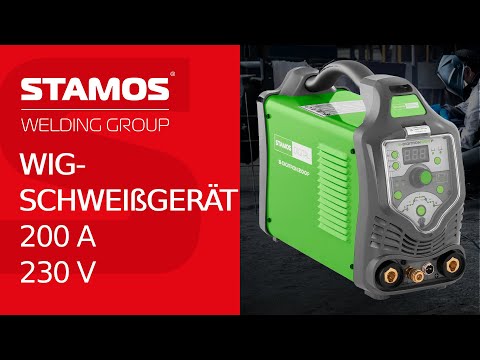 Video - Schweißset WIG Schweißgerät - 200 A - 230 V - Puls - digital - 2/4 Takt + Schweißhelm – Carbonic