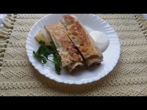 Лаваш или лепешки с курицей. Такоc, никарагуанский рецепт