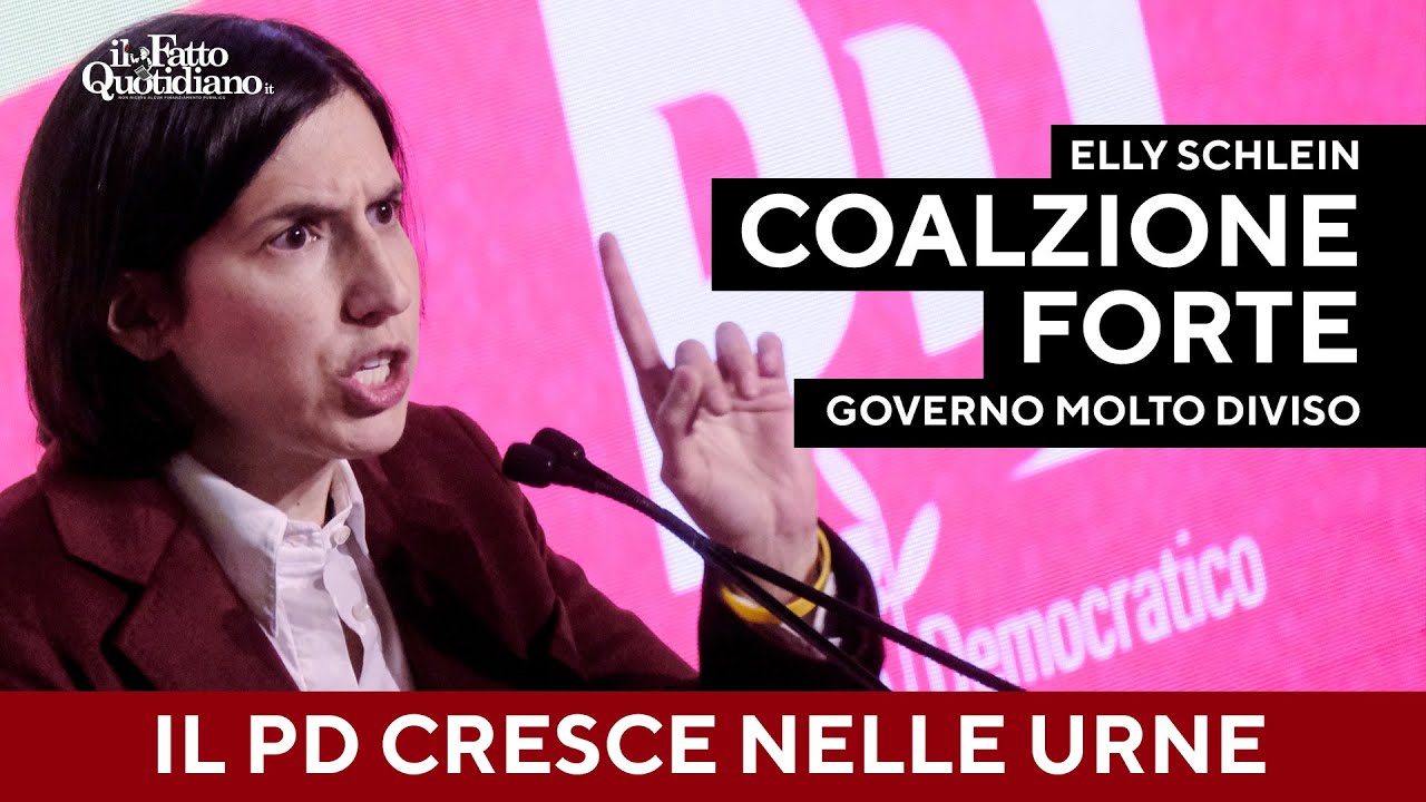 Schlein: "Cresciamo nelle urne ovunque. Coalizione forte e imprescindibile. Governo diviso"