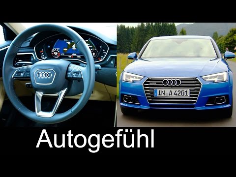 Preview all-new Audi A4 ara blue exterior/interior driving scenes - Autogefühl