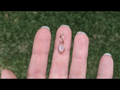 Micro Mini Cabochon Pendant Wire Wrapping Tutorial