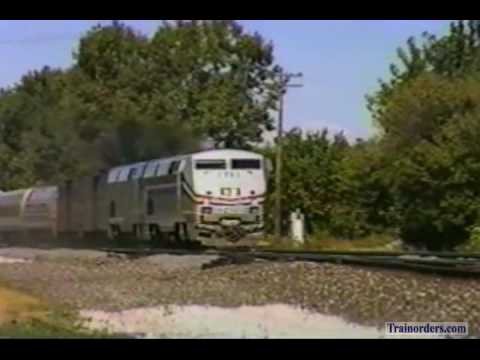 Classic Railroad Series 454 - Amtrak and NS at Vickers Crossing, OH Spring 2002