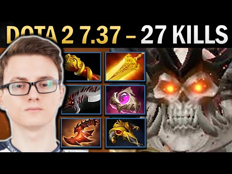 Wraith King Gameplay Miracle with MKB and Radiance - Dota 7.37