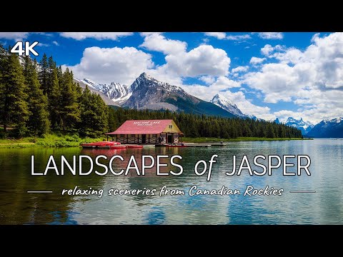 Landscapes of Jasper National Park : Scenes from Canadian Rockies with Relaxing Music (4K UHD Video)