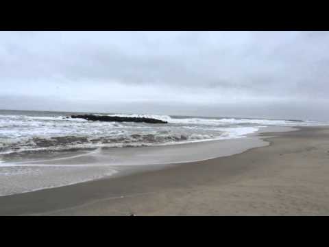 grey day at the beach