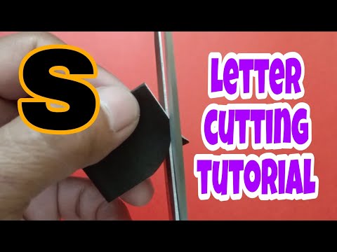 Letter cutting tutorial (Letter S) #lettercutting