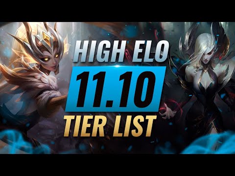HIGH ELO Best Champions TIER List - League of Legends Patch 11.10