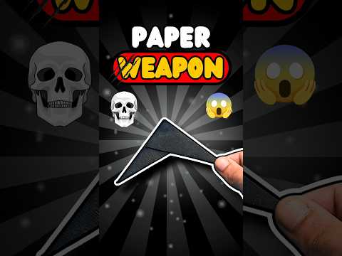Dangerous Paper Weapon Tutorial ⚔️☣️#shorts #diy #experimnent #paperairplane #paperplane #craft #art
