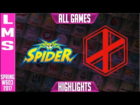 eXtreme Gamers vs Wayi Spider Highlights All Games - LMS W6D3 Spring 2017 XG vs WS All Games