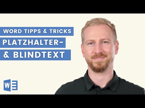 Platzhalter Text in Word einfügen | Schritt für Schritt Erklärung | Funktioniert auch in PowerPoint