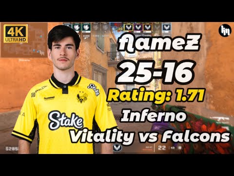 flameZ (25-16) Vitality vs Falcons (Inferno) | ESL Pro League Season 22 #cs2 #flamez