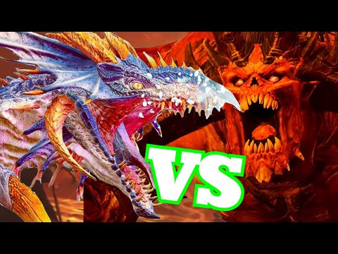 Star Dragon VS Bloodthirster. Total War Warhammer 3 Immortal Empires.