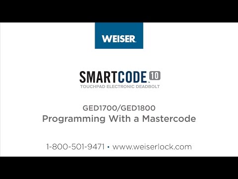 Weiser Smartcode 10 Programming With A Mastercode