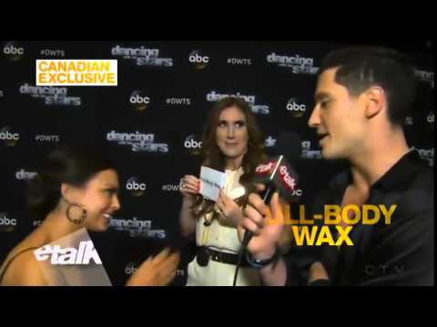 DWTS Charades on eTalk  "Last night" - Val on Janel’s pelvic thrust