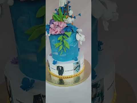 Fondant flowers 🌺🌺🌺 birthday cake #short 🌺🌺