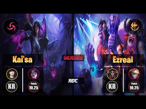 Ruler KAI'SA (ADC) [Hail of Blades] VS EZREAL - Grandmaster KR Patch 10.25