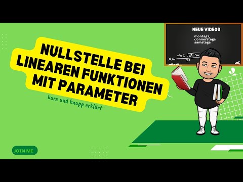 lineare Funktion mit Parameter | Nullstellenberechnung einfach und Schritt für Schritt erklärt.