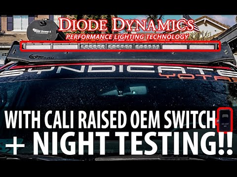 HOW TO INSTALL DIODE DYNAMICS 42\" LIGHT BAR ON PRINSU RACK WITH CALI RAISED SWITCH + NIGHT TESTING