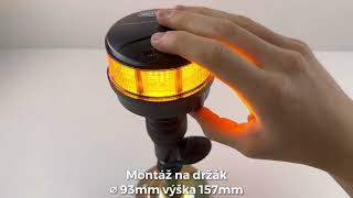 LED maják, 12-24V, 64x0, 5W, oranžový, na držiak ECE R65 R10