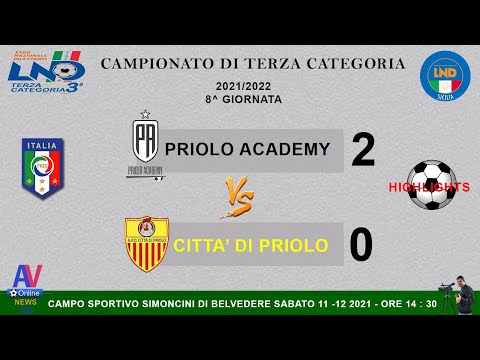 VIDEO HIGHLIGHTS - PRIOLO ACADEMY - CITTA' DI PRIOLO                   TERZA CATEGORIA   2021/2022