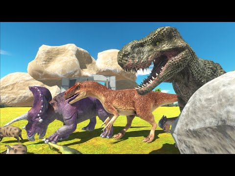 ALL 15 DINOSAURS IN FOREST ARBS SHOWCASE HUNTING - Animal Revolt Battle Simulator