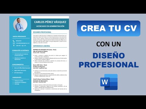 Cómo Hacer un CURRICULUM ATRACTIVO en Word (Paso a Paso)