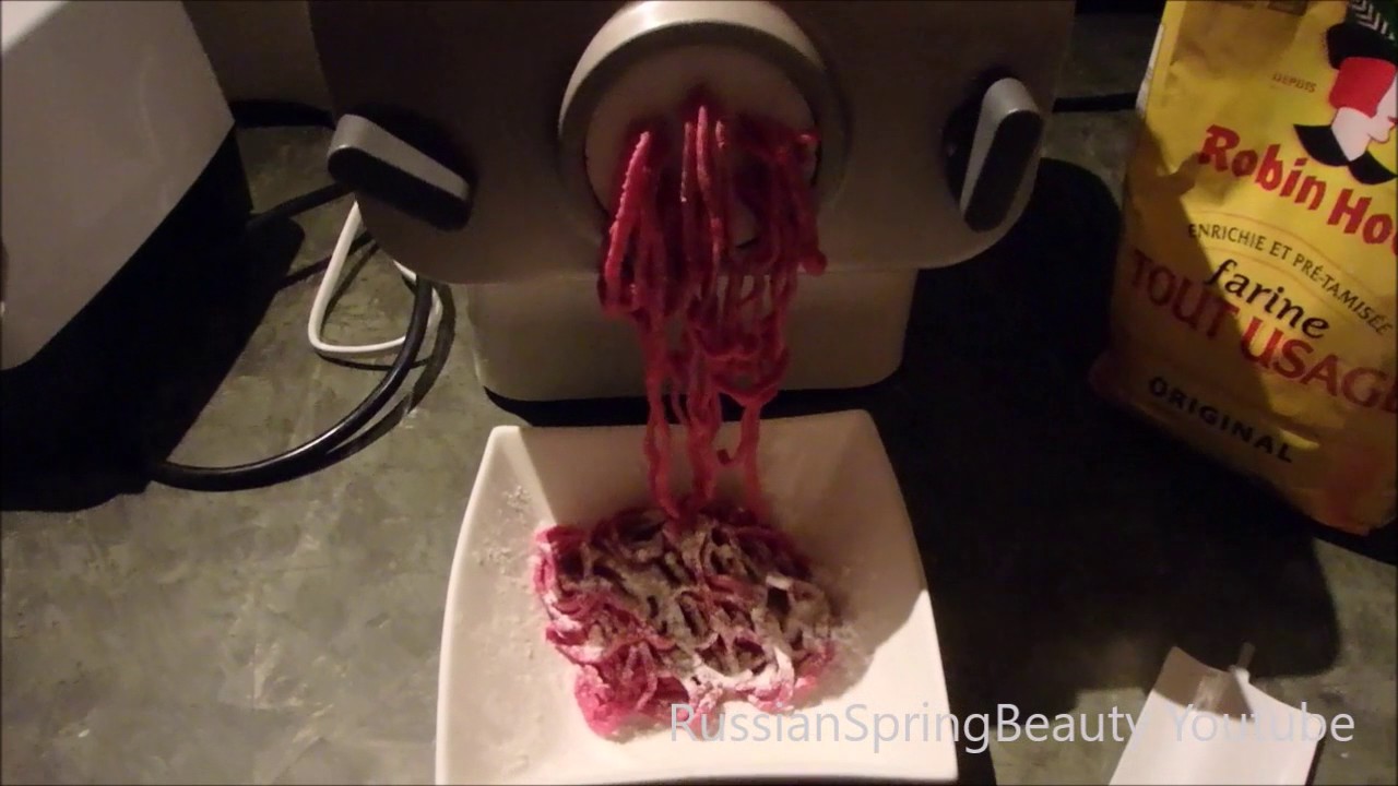 Philips Pasta Maker: Making Red Highly Pigmented Beet Spaghetti and How to Prevent Sticking