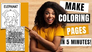 Make Coloring Pages Using Canva, Low Content Book Publishing, How to Make Coloring Sheets