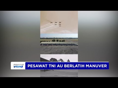 PESAWAT TNI AU BERLATIH MANUVER DI LANGIT IKN