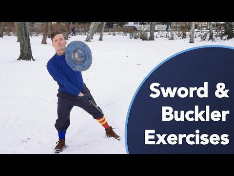 Sharp sword and large buckler exercises - Marozzo Ch. 85 and 86