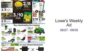 Lowe's Weekly Ad 08/27 - 09/09