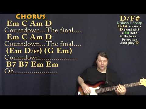 Thumbnail for Final Countdown (Europe) Bass Guitar Cover Lesson in Em with Chords/Lyrics by Taylor Swift, L.A.B., Fleetwood Mac, Ed Sheeran, Tom Petty, Jimmy Buffett, Y&T