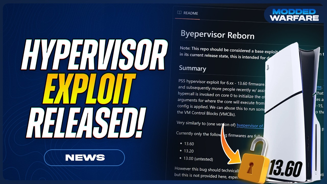 PS5 Hypervisor Exploit Released up to 13.60! (Byepervisor Reborn)