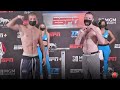 DAVID KAMINSKY VS. CLAY COLLARD - FULL WEIGH IN AND FACE OFF VIDEO