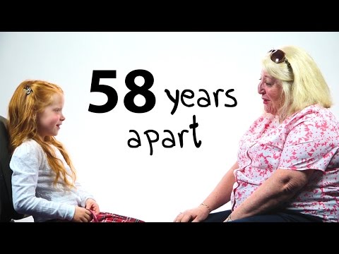 A Girl and a Woman 58 Years Apart Have a Conversation