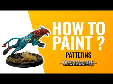 How to paint PATTERNS gryph hound AoS [PL] /// JAK MALOWAĆ wzory na figurce?