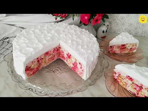 Cake in 15 minutes!You will make this cake every day! Refreshing, fruity, without cooking or baking!