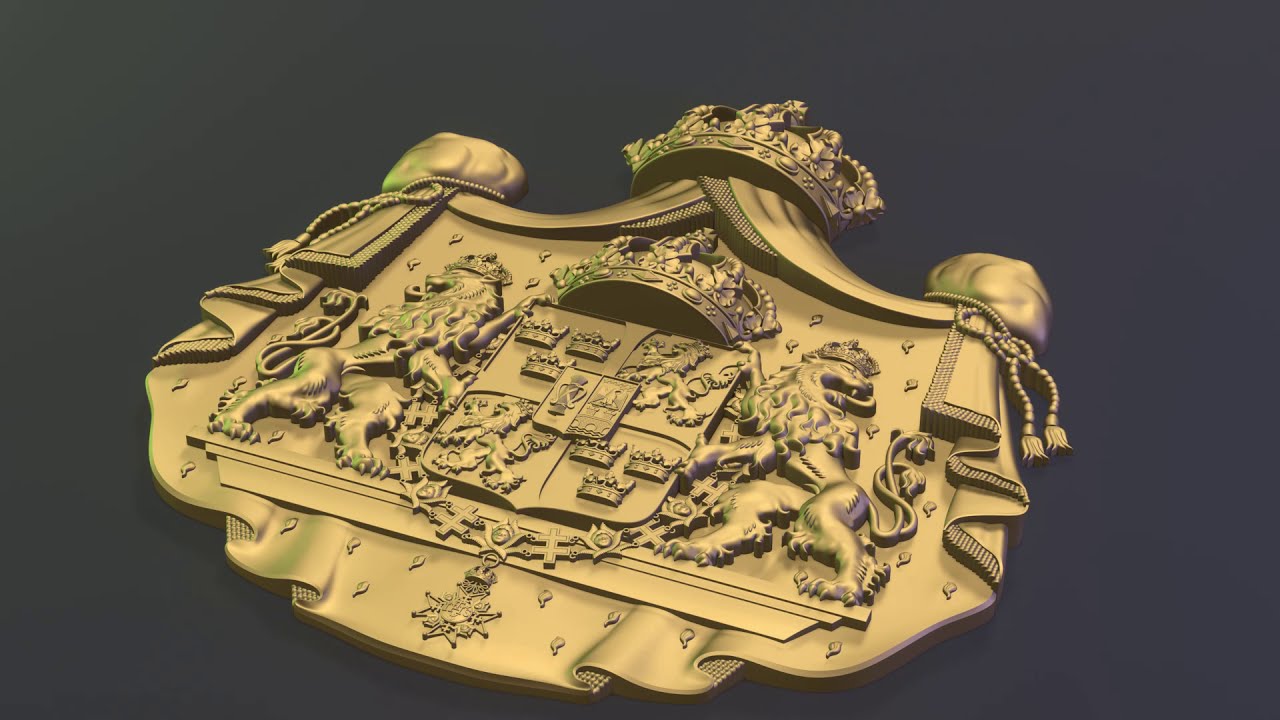 Coat of arms of Sweden 3D Print Model