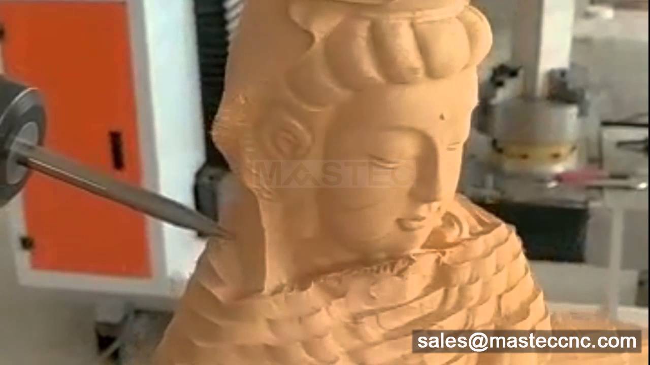 MFA8050 5 Axis cnc router for 3d statue models Carving