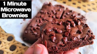 1 Minute Microwave BROWNIE Recipe | Kids Special | Easiest Chocolate Brownies|@Cooking With Irfana |