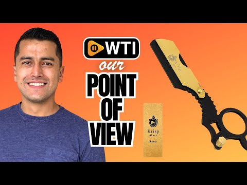 Professional Straight Razors For Men - Barber Razor Straight Edge Razor Shaving Kit For Close Shave - Beard Cut Throat Safety Razor Shavette Navajas Para Barbero - 10 Shaving Blades By Krisp  - WTI product video review