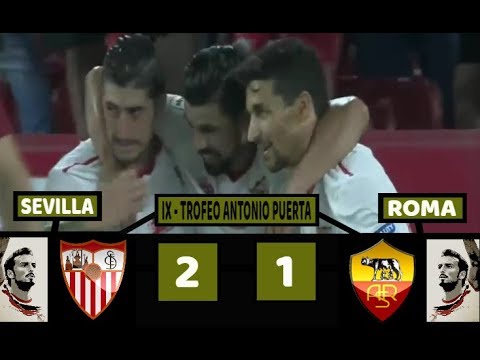 Gol de Sergio Escudero - Sevilla vs Roma 2-1 Trofeo Antonio Puerta 2017