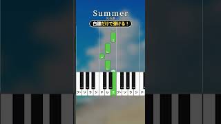 Download lagu 1日で弾ける Summer ／ 久石譲【ドレミ鍵盤】　白鍵のみ #ピアノ #ピアノ初心者 #簡単ピアノ #summer #久石譲 mp3