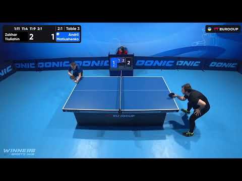 18:00 Zakhar Tiuliahin - Andrii Matiushenko 26.07.2023 TT Euro.Cup Ukraine Master. Table 3