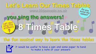 Kidzone - Do You Know The Eight Times Table?